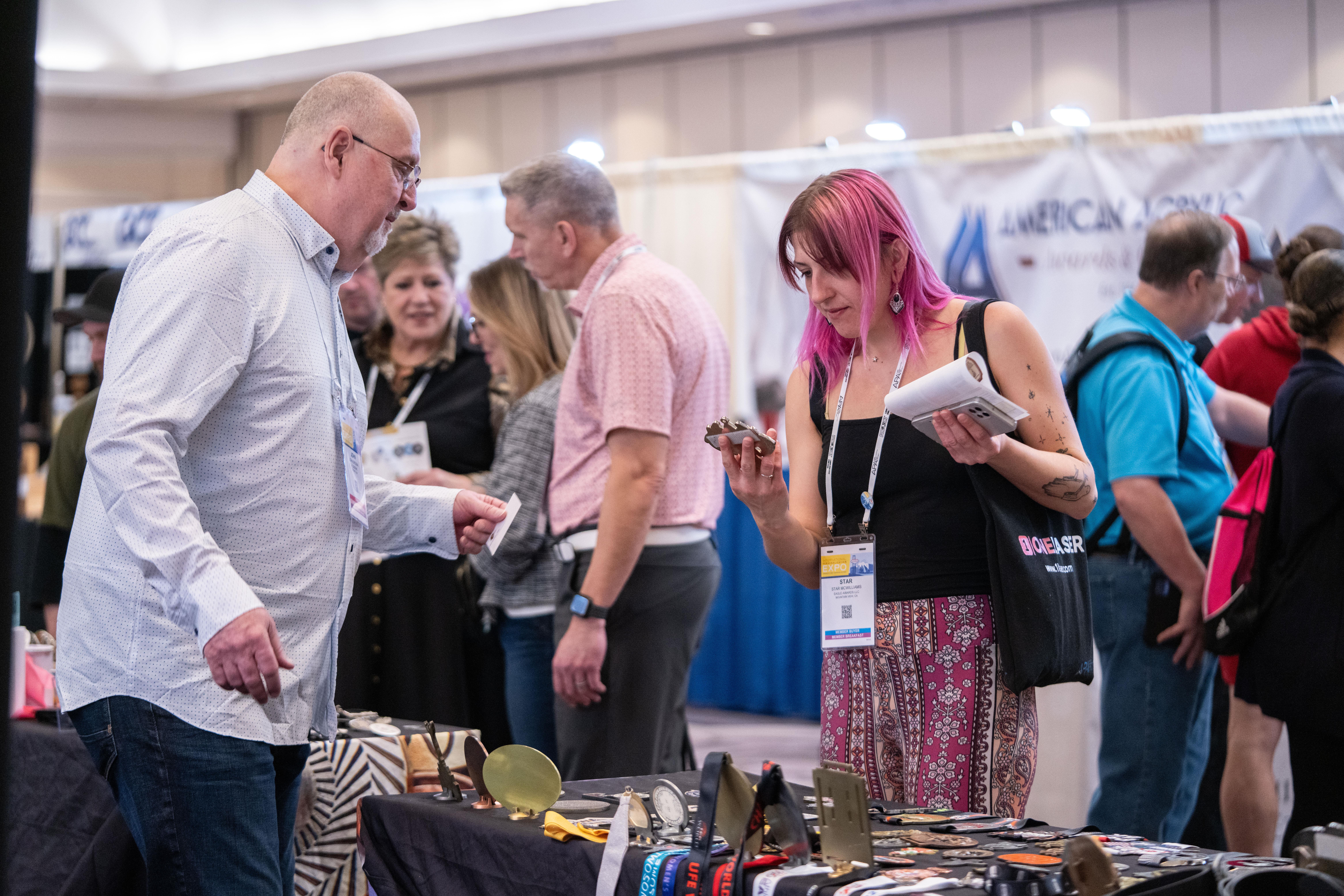 Expo Attendees Exploring Products on the show floor